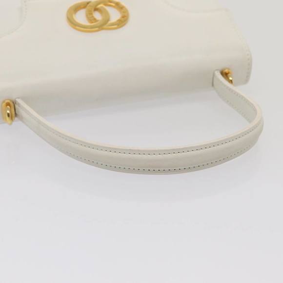 CELINE Shoulder Bag Leather 2way White Auth 83132 - Picture 7 of 16